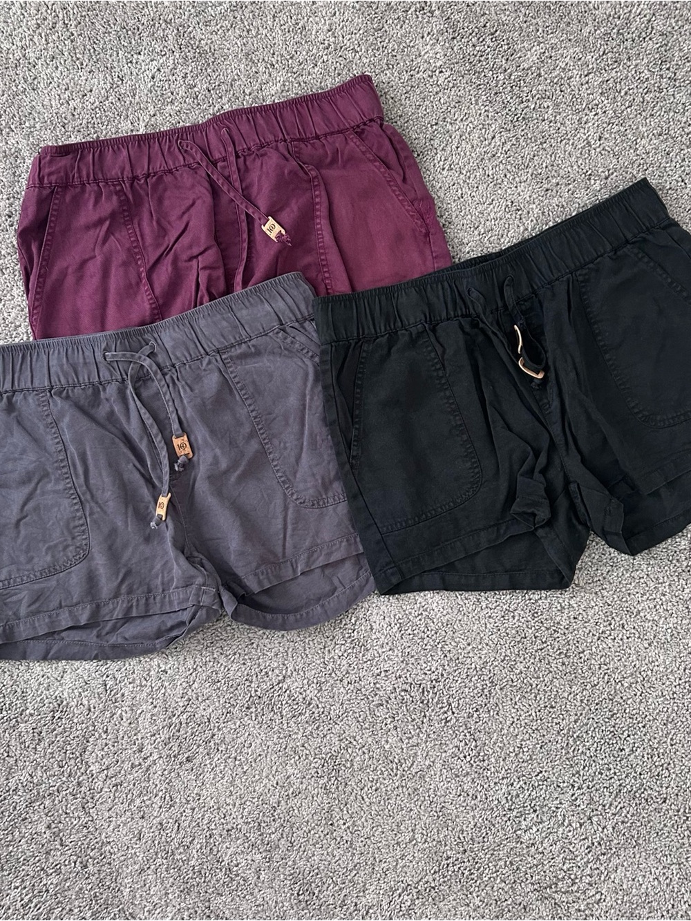 Women's Tentree Drawstring Tencel Lyocell Shorts Medium Lot of 3